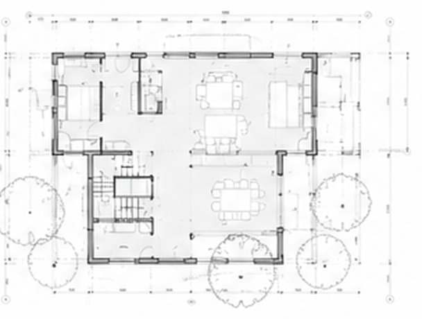Detailed architectural permit floor plan